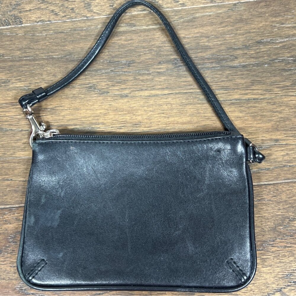 VINTAGE COACH Leather Wristlet in Black OS EUC - Picture 3 of 4